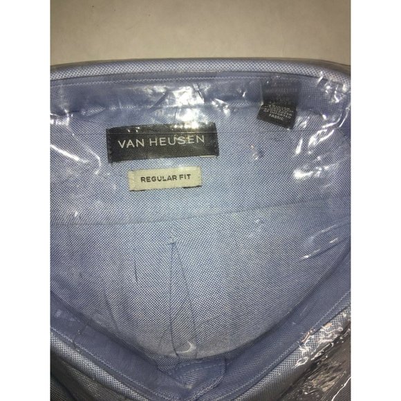 Van Heussen Men's Dress Shirt Button Down Regular - Picture 4 of 5